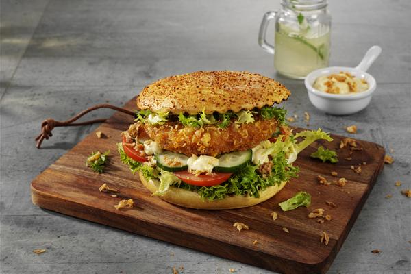 Hamburguesa crispy de pollo